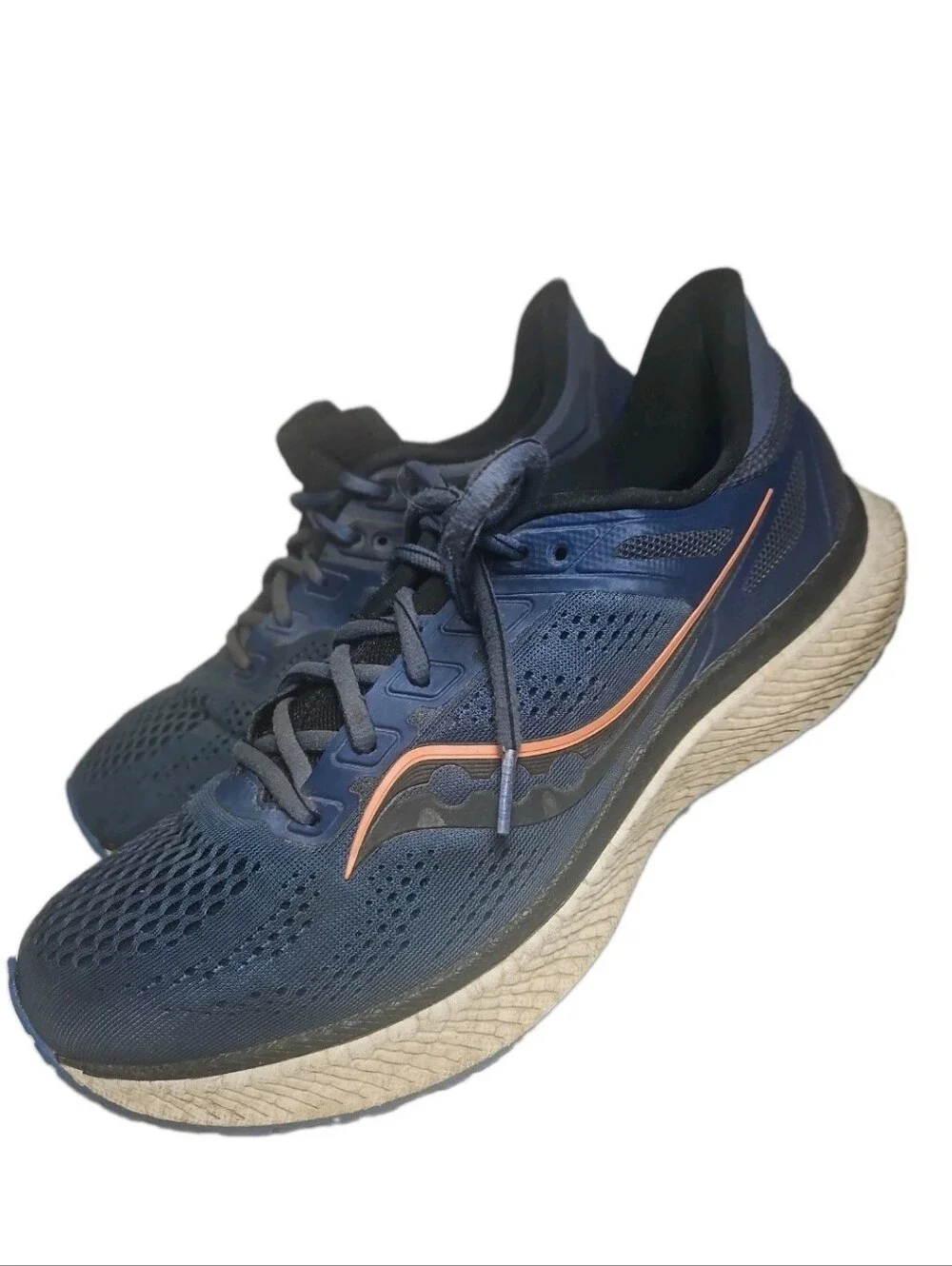 Saucony Hurricane 23 Mens Running Shoes White Blue (S20615-30) Size 9.5M[8A